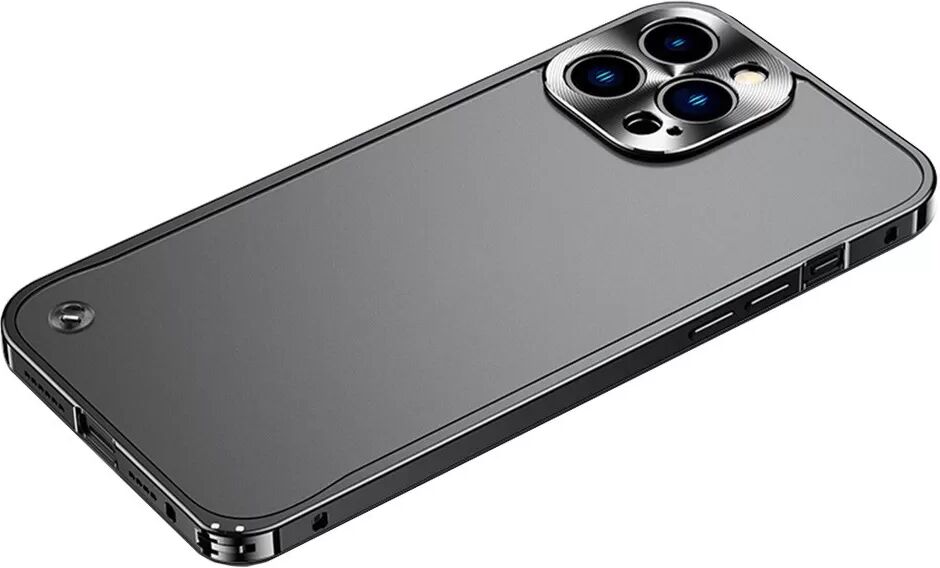 INF Aluminiumlegierung Bumper Case kompatibel mit iPhone 17 Pro - Elegantes Schwarz, Nicht-Magnetisch, Seepferdchen-Schnalle