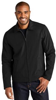 Port Authority J417 Mechanic Soft Shell Jacket in Black size 2XL   Polyester