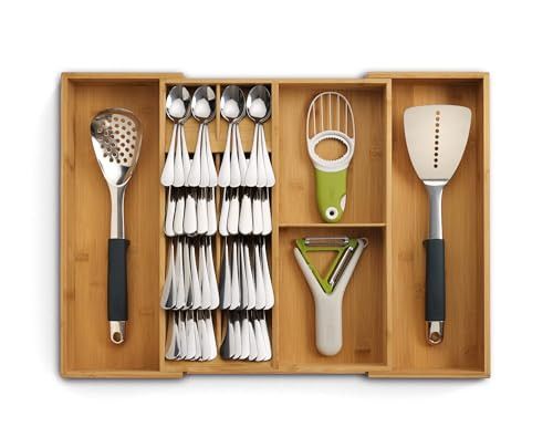 Joseph Joseph DrawerStore Uitbreidbare Lade Organizer voor Bestek en Keukengerei, Bamboe