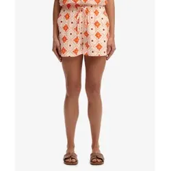 Superdry für Damen. W7110497A Bedruckte Strandshorts orange (S), Lässig, Baumwolle