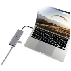 Akasa USB Type-C 14-In-1 dokovacÃ­ stanice (USB-C, 14 Ports), Dockingstation + USB Hub, Schwarz, Grau