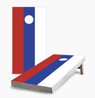 Skip's Garage Russian Flag Regulation 2x4 Cornhole Game Set