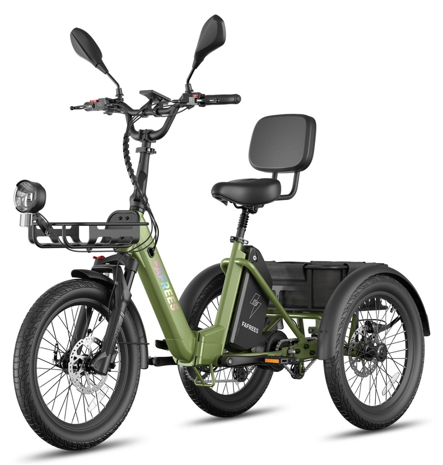 Elektrofahrrad FAFREES F20 Mate II - Motor 250W Akku 48V25AH 20" Reifen Hydraulische Scheibenbremse - Olivgrün
