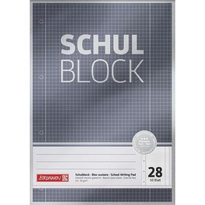 Brunnen Schulblock Premium A4 Lineatur 28 grau, von , Brunnen