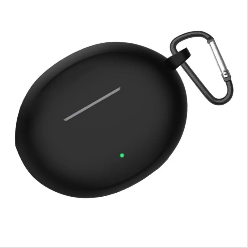 INF Silikon Schutzhülle Kompatibel mit OPPO Enco Air4 Bluetooth Kopfhörer - Stoßfest & Waschbar Schwarz