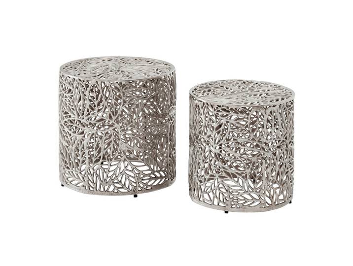 Livetastic Satztisch, Silberfarben, Metall, 2-teilig, rund, rund, 41x42x41 cm, Wohnzimmer, Wohnzimmertische, Beistelltisch