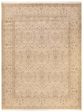 Overton Hand Knotted Wool Vintage Inspired Traditional Mogul Ivory Area Rug - 9 x 12