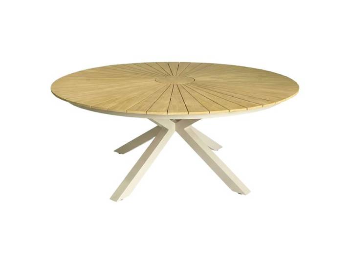 LC Garden Unicamo Gartentisch Ø180cm Aluminium/Teak Taupe