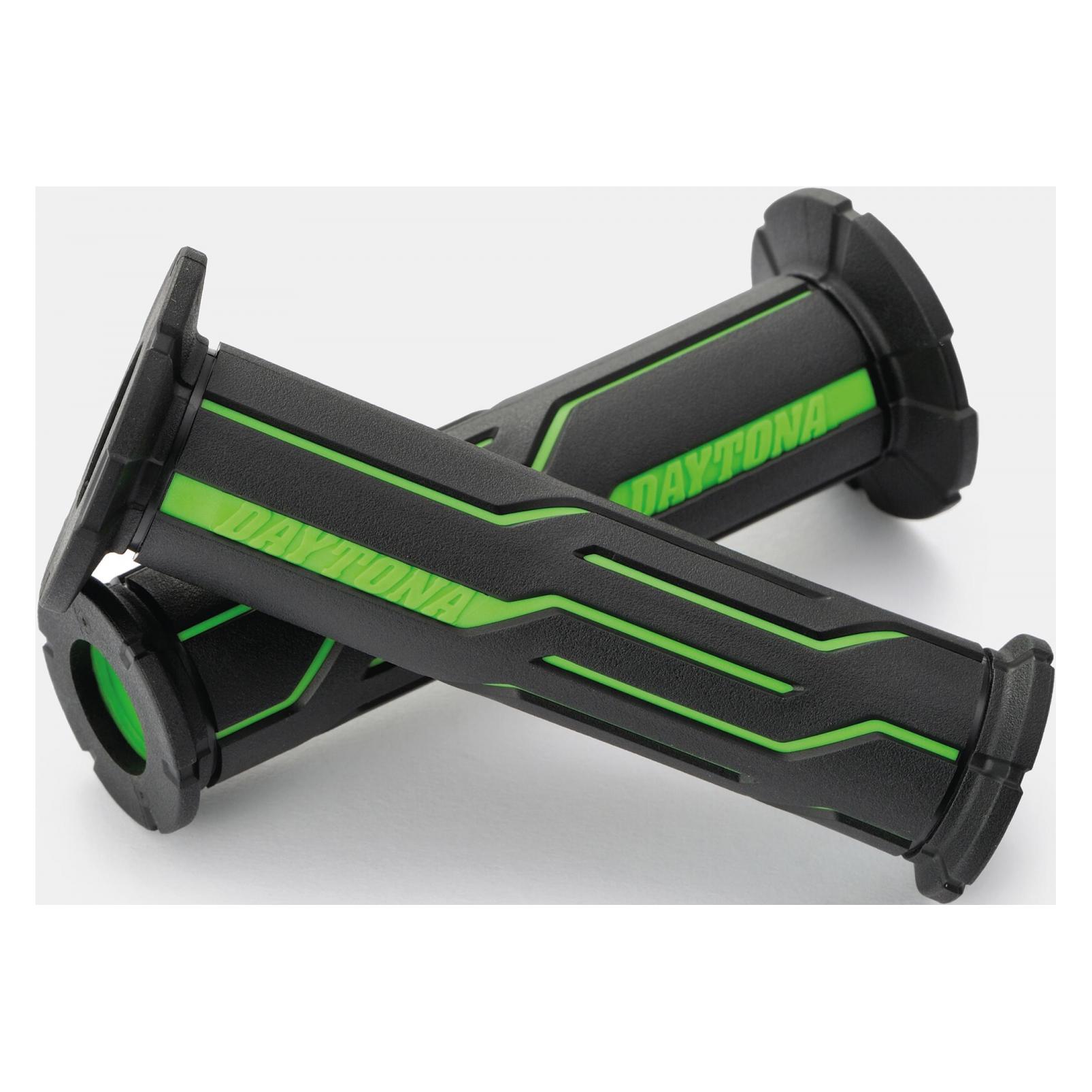 Daytona Motorrad Griffgummi Set "GGD-LINE", 7/8" (22,2mm), 125mm, offenes Ende, grün (88660)