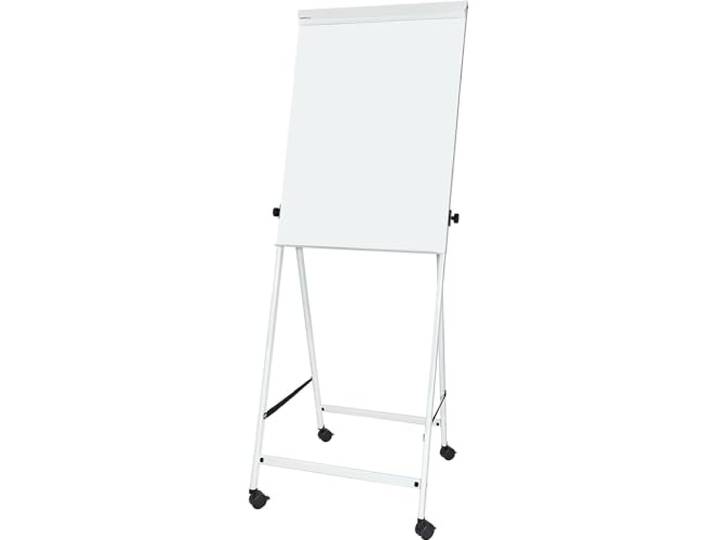 MAUL Flipchart MAULoffice viervoeter, bijzonder stabiel, Made in Germany, magnetisch, in hoogte verstelbaar, snelwisselblokhouder, wit