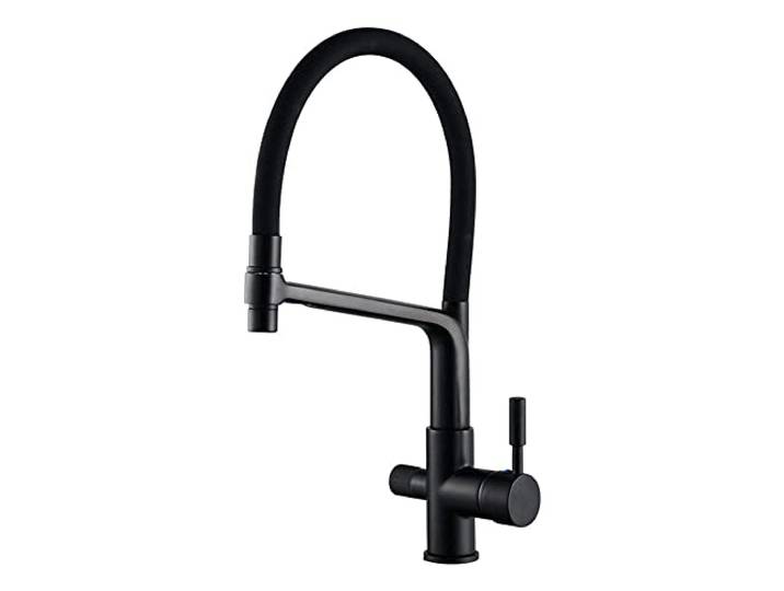 SXLSZ spültischarmatur küche für osmoseanlage trinkwasser Universal 3 Wege Wasserhahn Küche HEI? und kalt 3 in 1 Mischbatterie für Wasserfilter-Schwarz