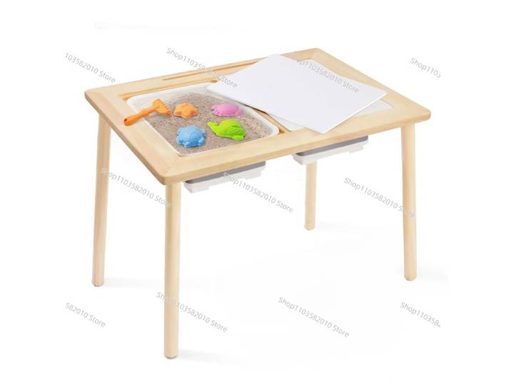 Table d'activités multifonctionnelle en bois pour tout-petits, mobilier sensoriel Montessori pour enfants, bureau pour enfants
