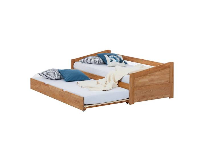 Massivholz-Funktionsbett DemiWOOD 90 x 200cm Massivholz Kernbuche, geölt Braun/Kernbuche Kernbuche