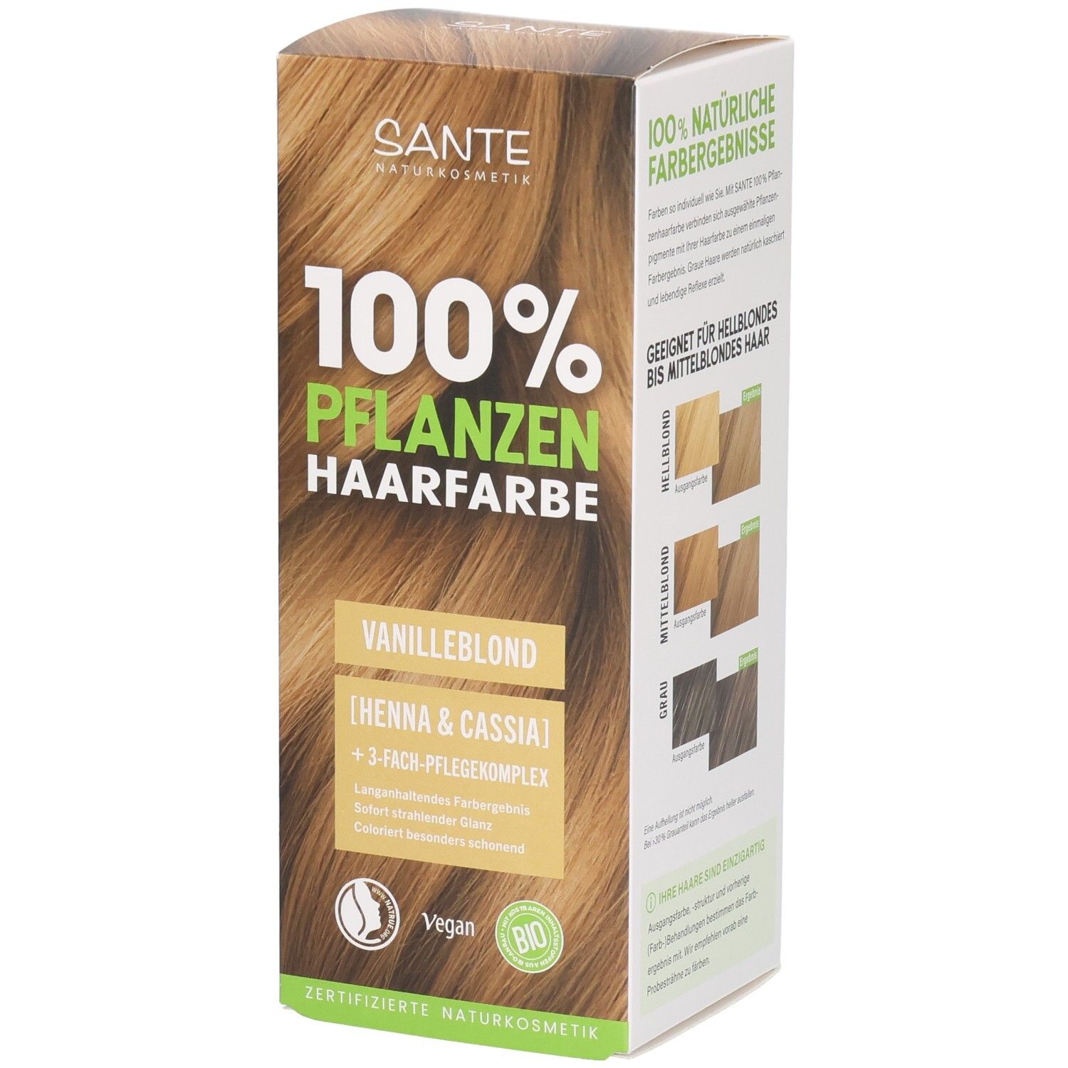 100% Pflanzenhaarfarbe mit 3-Fach Pflegekomplex vanilleblond 01 100 g Sonstige