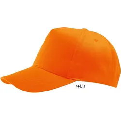 SOLS Unisex 5-Panel Kappe Klassische Cap 88119 orange one size