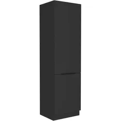 Küchen Hochschrank 60 cm SIENA Schwarz Küchenzeile Küchenblock Küche Einbauküche