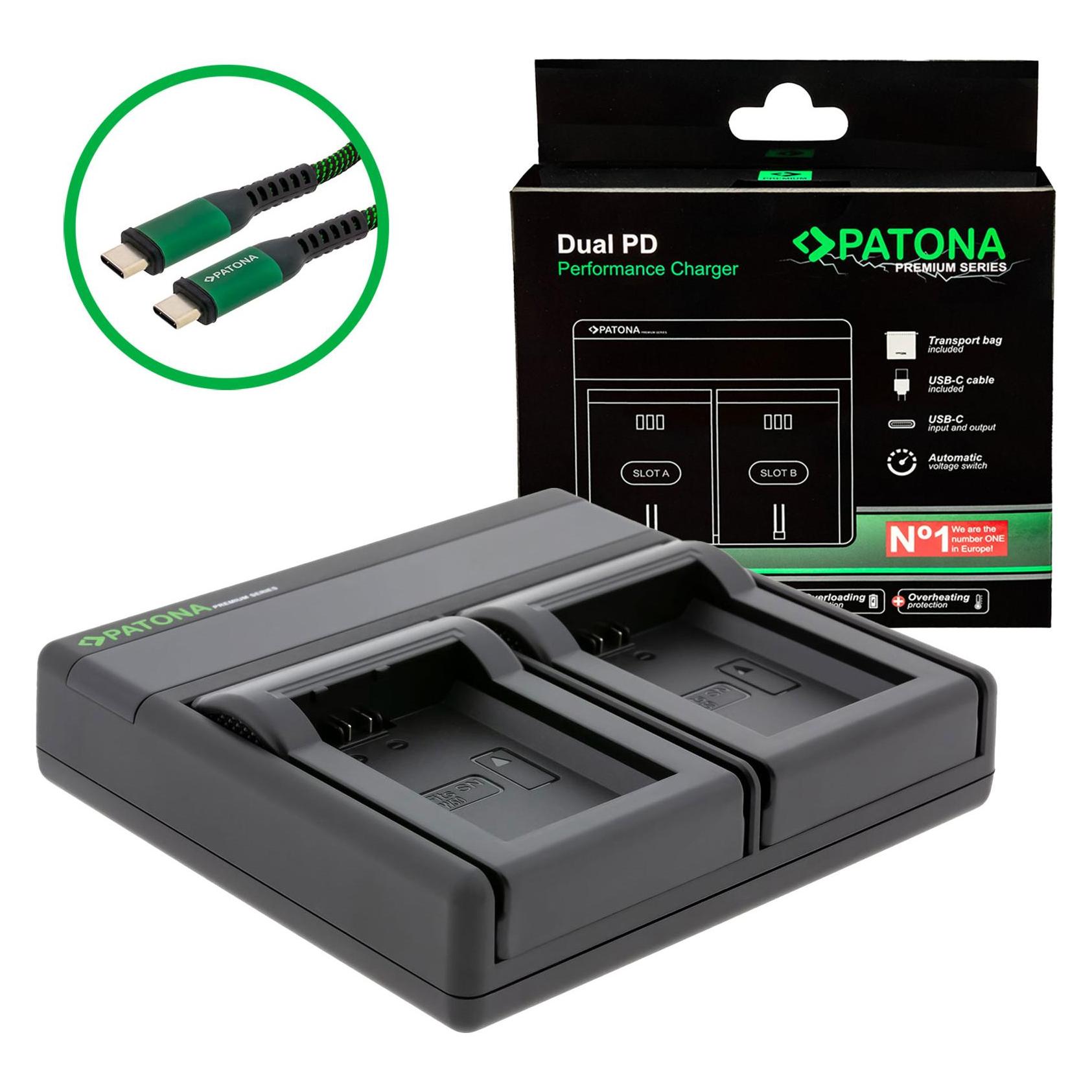 Patona Dual PD Sony NP-FW50 USB-C (Kamera Akku Ladegerät) (121580)