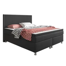 IHG Boxspringbett King Size 180x200 cm Webstoff Anthrazit