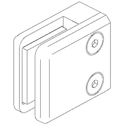 Osmo Befestigungssatz Glaseinsatz 4er-Set, Anthrazit