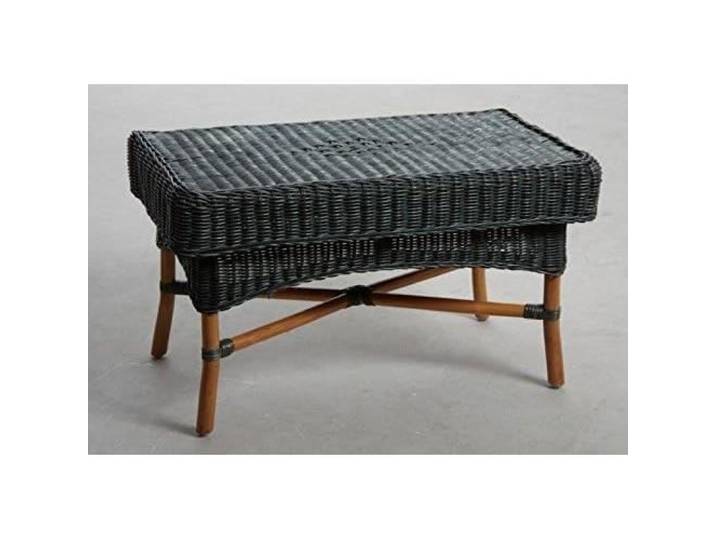 Table basse en rotin teinté vert - AUBRY GASPARD - Rectangulaire - Salon