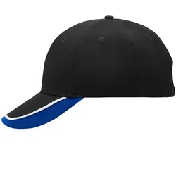 Basecap "MB049" 6-Panel-Halfpipe-Sandwich - black/white/royal