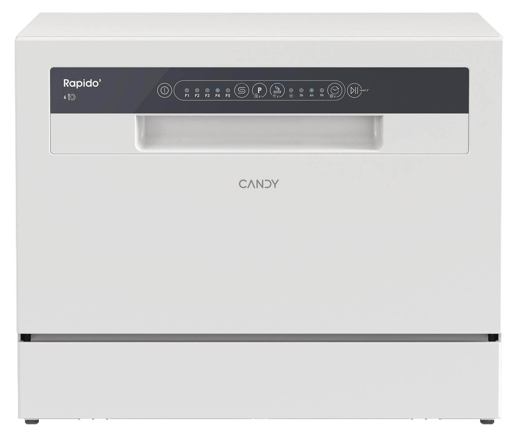 Candy CP 6E51LW Geschirrspüler Tischgeschirrspüler 6 Maßgedecke 5 Programme