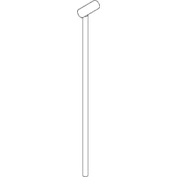 Dornbracht Zugkn.m.stange,utb-tara - 04208903080-06 platin matt
