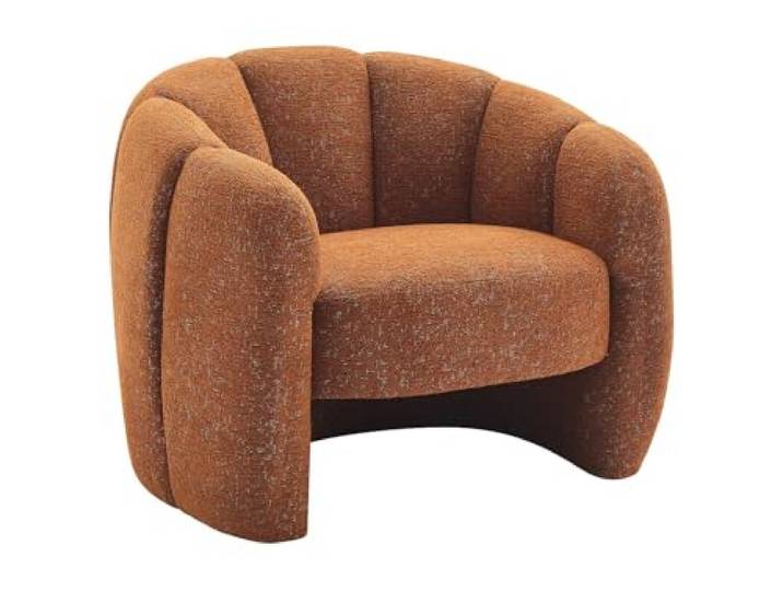 Vente-unique - Sessel mit gerader Rückenlehne 1 Delipo - Polyester - Terracotta