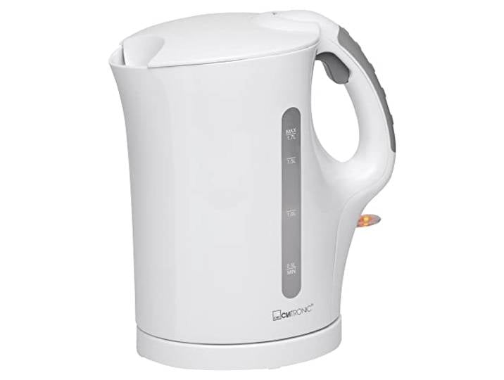 Clatronic® Bouilloire\, Kettle\, Bouilloire 1\,7 L avec arrêt automatique & manuel\, Filtre anticalcaire amovible\, max 2200Watt\, Bouilloire\, WK 3819 blanc