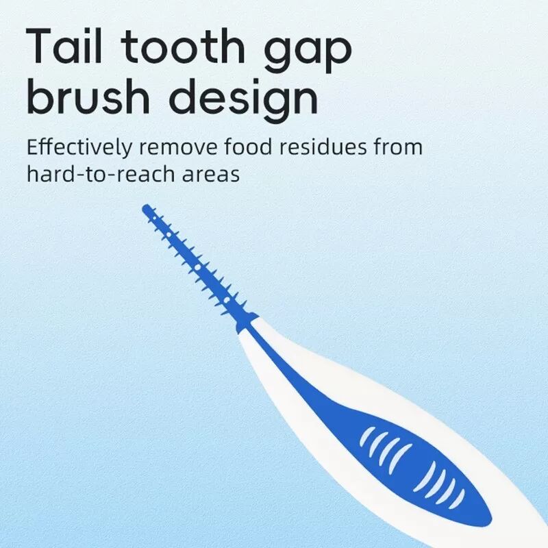 INF Einweg Zahnseide Sticks - 50 Stück, PP & Nylon, 2-in-1 Orthodontische Zahnseide