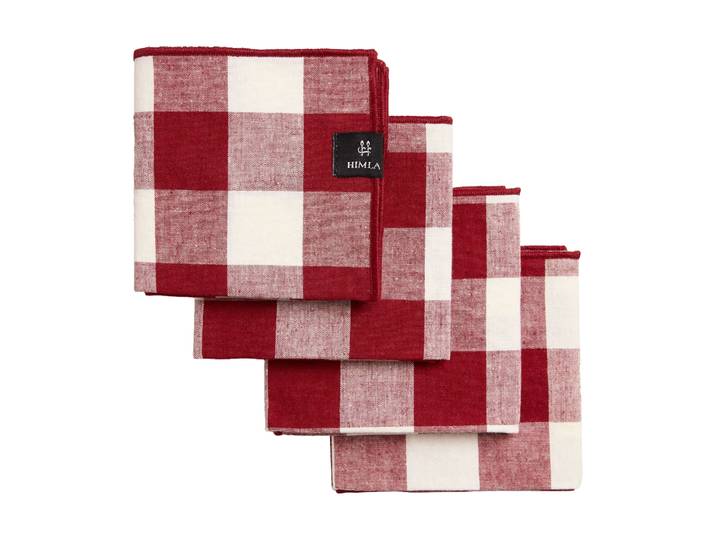 Himla Bettyhill serviettes, lot de 4 Ruby
