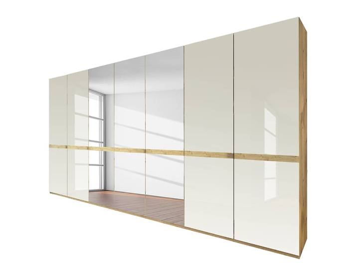 Armoire Barcelona V 350 x 216cm Marron 3 miroir