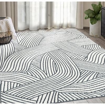 Abani Rugs Nuevo NUE230A Modern Lined Area Rug