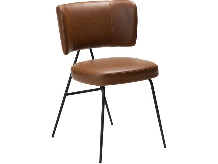 DAN-FORM Stuhl 2er-Set Roost braun/schwarz Kunstleder