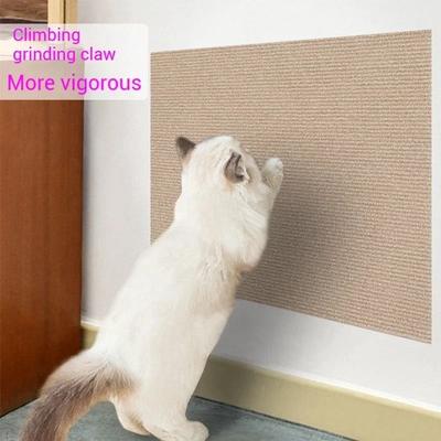 Uplift Picks Self Adhesive Cat Scratching Mat For Sofa Protection Wall Play And Claw Care khaki 40x100 Cm
