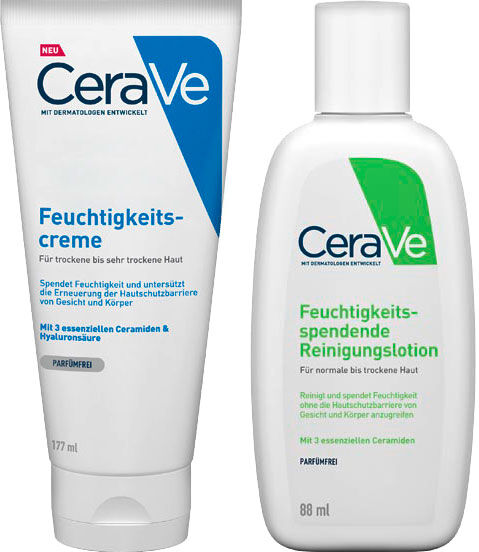 265ml CeraVe Pflege und Feuchtigkeit Set (Reinigungslotion 88ml + Creme 177ml)