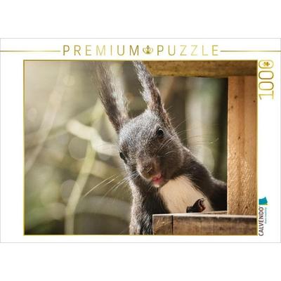 CALVENDO Puzzle Ein freundliches Eichhörnchen | 1000 Teile Lege-Größe 64x48cm Foto-Puzzle für glückliche Stunden, von , Calvendo Puzzle