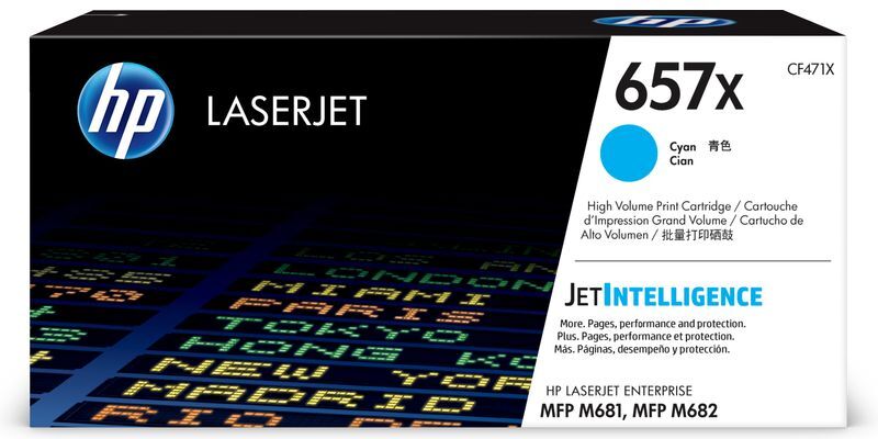 HP 657X (CF471X) - Cyan - Toner - Grande capacité Cyan
