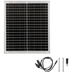 Ideoon, Solarpanel, Premium 20 Watt Solarpanel mit MC4-komp.-Anschluss & 1,2m Kabel (20 W, 1.30 kg)