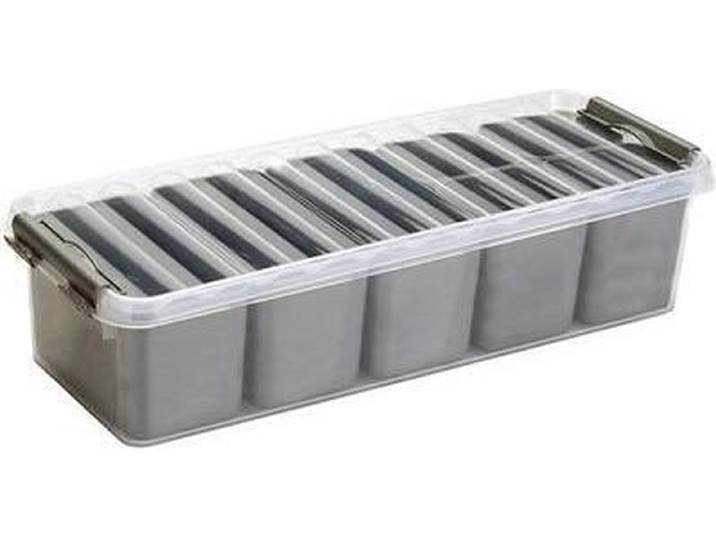 Sunware - Q-line opbergbox met 7 bakjes 3\,5L transparant metaal