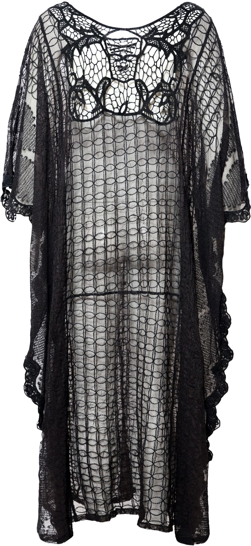 Strandkleid NASSAU BEACH "Strandkleid NB231050", Damen, schwarz, Kleider Strandkleid