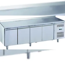 ForCold by FIMAR Viertüriger Gefriertisch Fliesenwand. Abtau auto. T° -18°/-22°C. Messen 223x70x85/95 cm (h). ForCold M-GN4200BT-FC