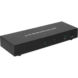 MicroConnect Displayport & USB 2 to 1 way, Videokabel, Schwarz