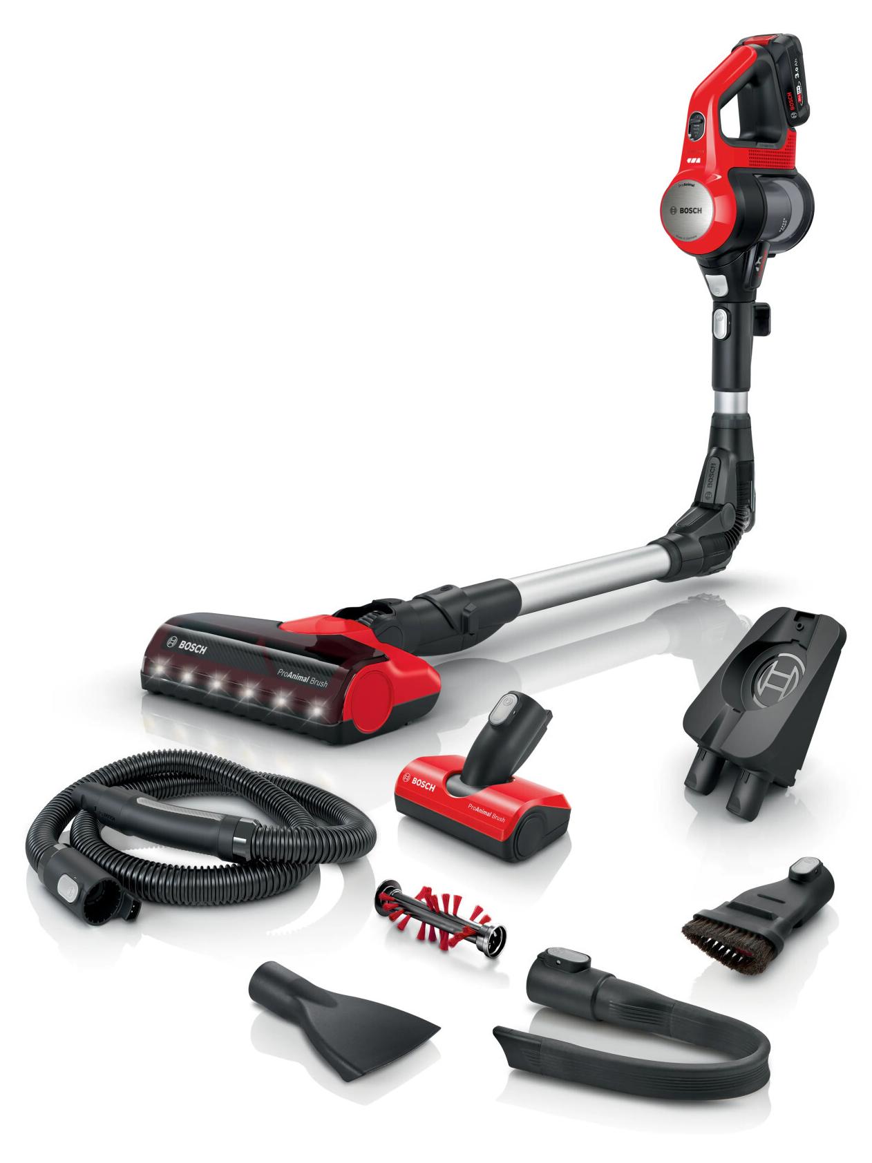 Bosch BCS711PET, Stabstaubsauger, Beutellos, Schwarz, Rot, 0,3 l, Trocken, Filterung
