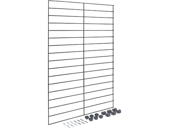 Regalelement METALTEX Mural line , schwarz, B:43cm H:68cm, Metall, Regale, Regalelement, individuell erweiterbar