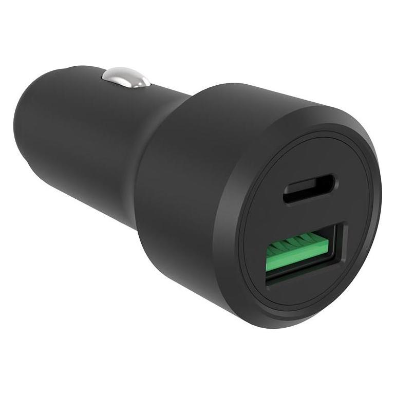 HQ Power USB-Autoladeger?t - Aluminiumgeh?use - 2 Ausg?nge - USB-A & USB-C - 38W (PSS6EUSB53)