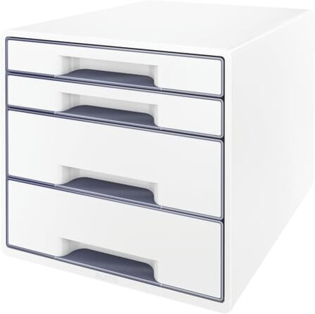 Leitz Caixa de gavetas  5213 WOW   Branco/Cinzento   4 gavetas