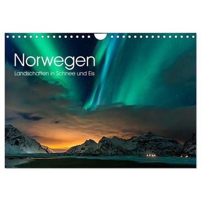 Norwegen, Landschaften in Schnee und Eis (Wandkalender 2027 DIN A4 quer), CALVENDO Monatskalender
