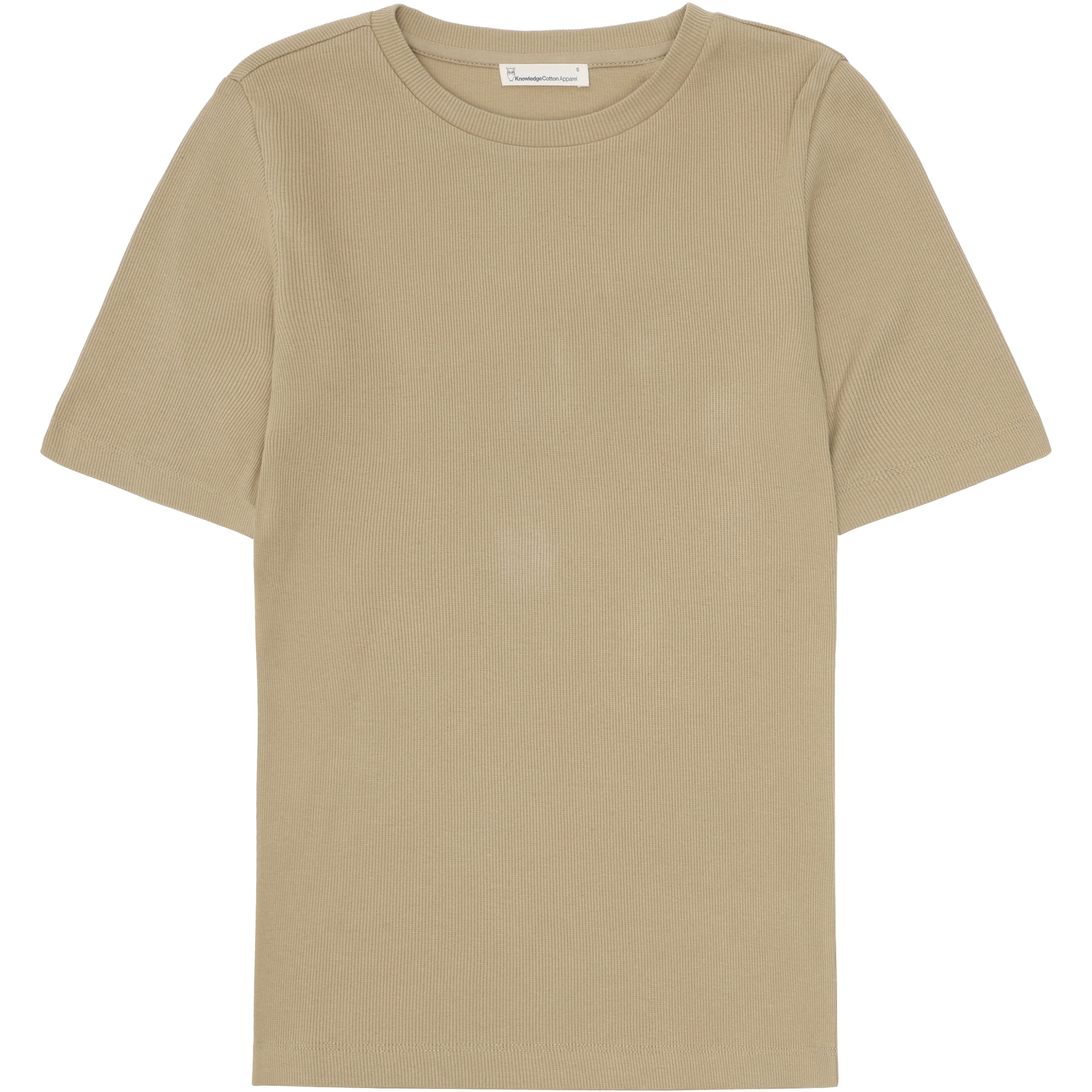 KnowledgeCotton Apparel Rib Damen T-Shirts beige Größe XS Lifestyle Hautfreundlich