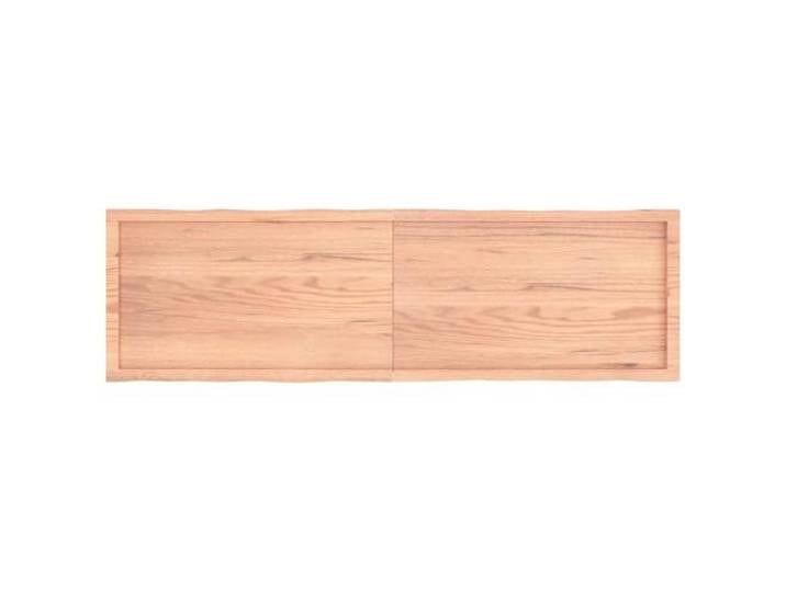 KTHLBRH Tischplatte Eiche massiv 180 x 50 x (2-6) cm hellbraun Naturfarbener Rand, lackiert, Klappscharnier, DIY, für Tisch